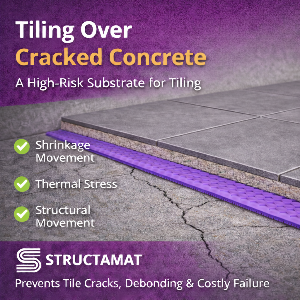 How to Tile Over Cracked Concrete with StructaMat Movement Mattings