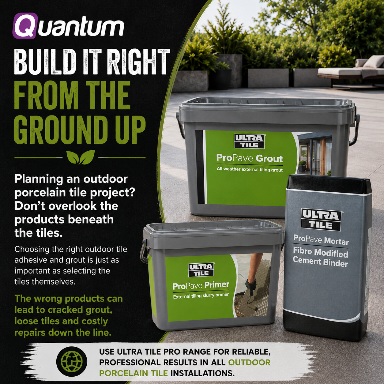 Which Adhesive and Grout Should You Use with Outdoor Tiles?